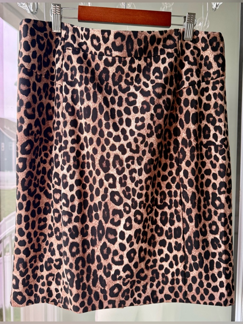 Michael Kors Leopard-Print A-Line Skirt in Brown and Black